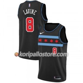 Chicago Bulls Zach LaVine 8 2018-19 Nike City Edition Musta Miesten Pelipaidat Swingman 